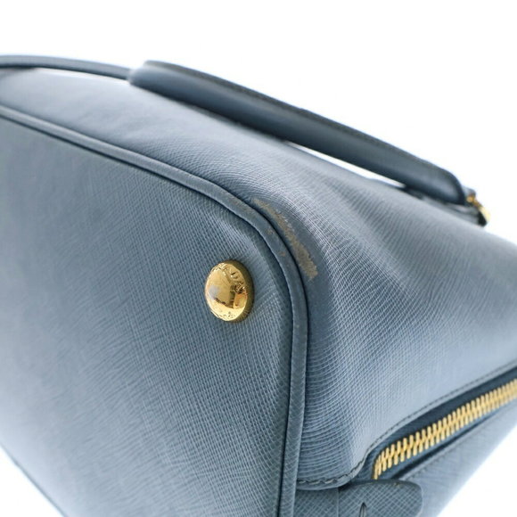 PRADA SAFFIANO LUX Leather Shoulder Bag Blue - Picture 4 of 6
